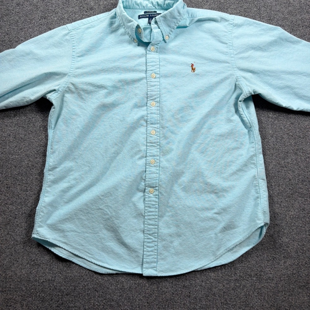 Ralph Lauren Oxford Shirt Womens 16 Light Blue Classic Button Down Long Sleeve - Picture 6 of 14